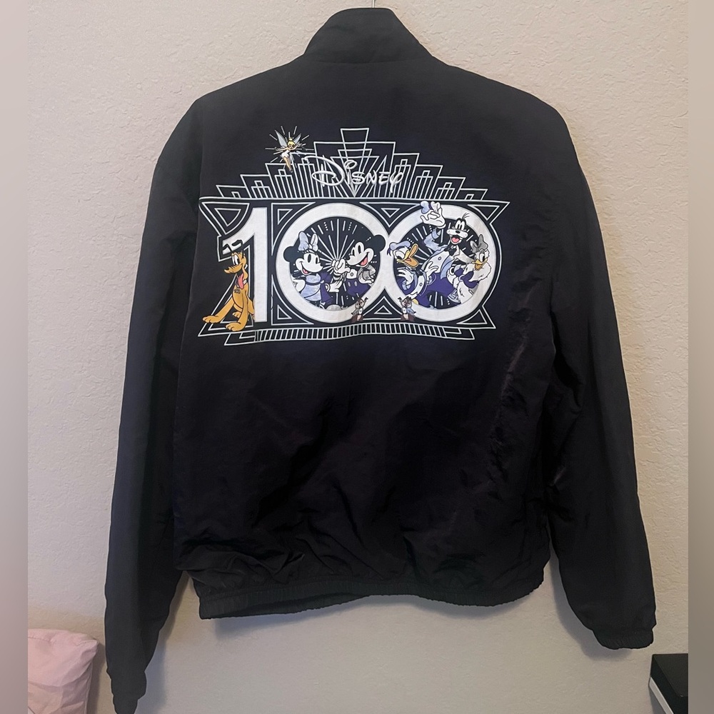 Disney 100 black bomber jacket